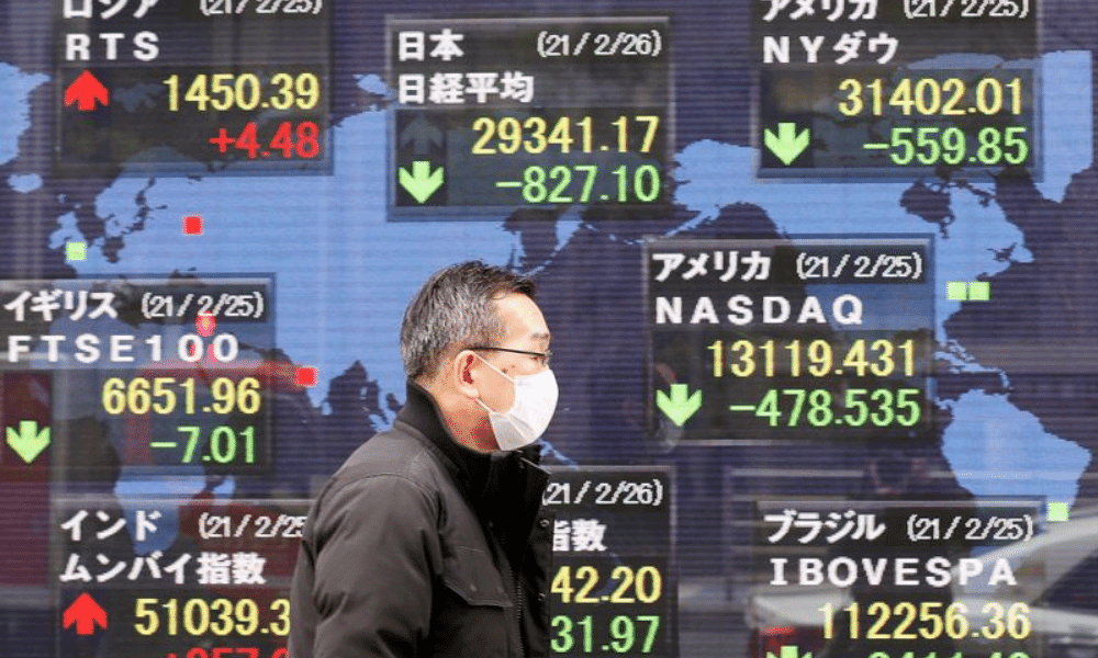 Asia stocks skid on Ukraine fears, oil at 7-year peak.